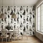 Modern Fashion Women Sketch Wallpaper Mural