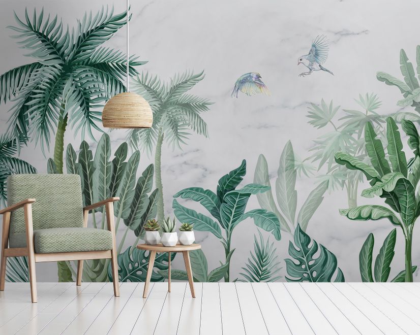 Green Tropical Forest Wallpaper Mural