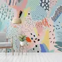 Colorful Abstract Geometric Kids Art Wallpaper Mural