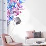Watercolor Pink Blue Gardenia Floral Bouqets Wall Decal Sticker