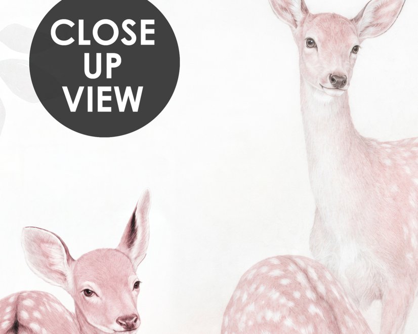Papier peint cerfs dans le jardin floral