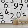 Papier peint panoramique des nombres de mathématiques
