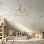 Rabbits on the Clouds and Empty Cages Wallpaper Mural