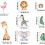 Kids Cute Forest Animal with Banana Leaves Wall Decal Sticker