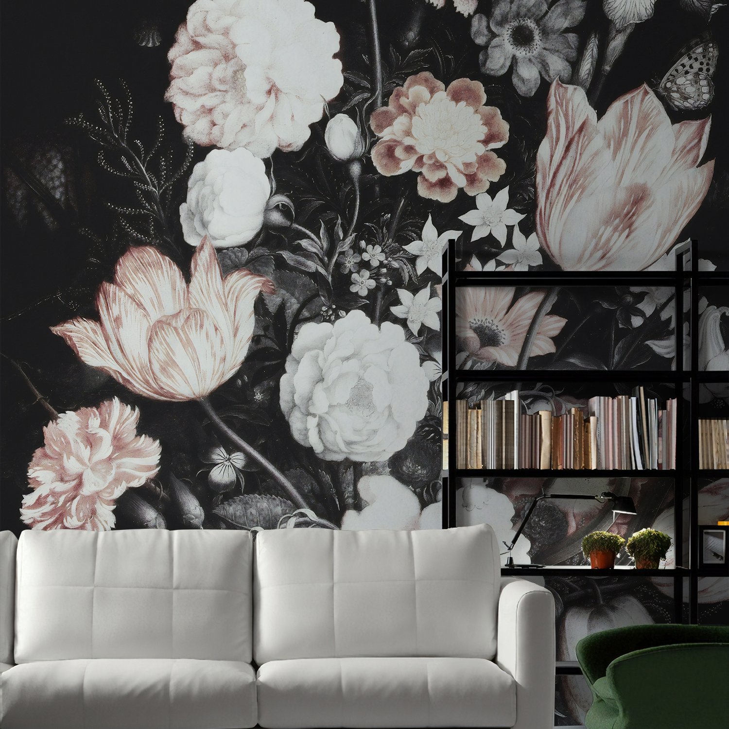 Dutch Floral Bouqet Wallpaper Mural - Peel and Stick