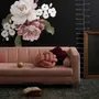 Pink Rose Red Peony Floral Bouqet Wall Decal Sticker