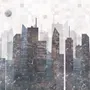 Vintage Geometric City Wallpaper Mural