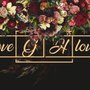 Dunkle Holländische Blumen mit Ihrem Text Fototapete