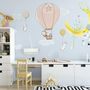 Cartoon Winterscape and Rabbit Flying Wallpaper Mural