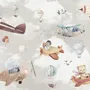 Nursery Cartoon Animals Flying with Aircraft Wallpaper Mural