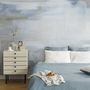 Soft Turquoise Brush Wallpaper Mural