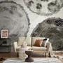 Watercolor Abstract Round Art Wallpaper Mural