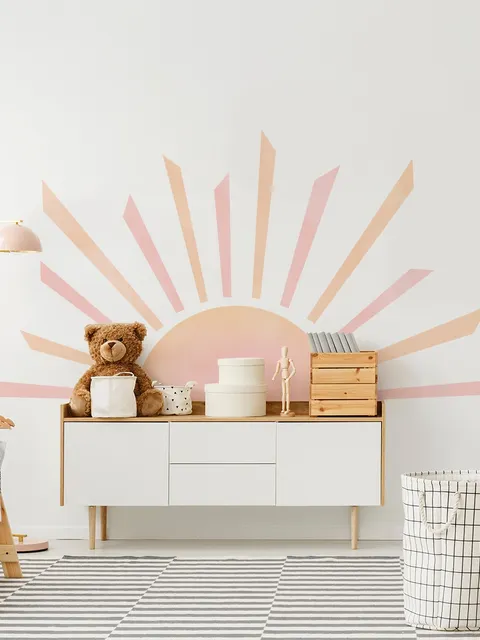 Soft Tones Sun Wall Decal Sticker