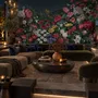 Elegant Tropical Botanical Floral and Leopard Wallpaper 