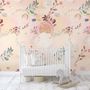 Nursery Cute Clouds with Leafs Wallpaper Mural
