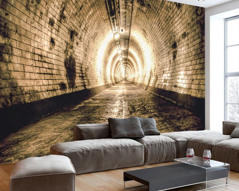 3D-Look Tunnel Fototapete