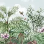 Tropical Leaves with Birds and Florals Wallpaper Mural