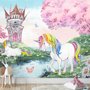Kinder Magischer Einhorn Wald Fototapete