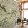 Taj Mahal and Vintage Leaf Wallpaper Mural