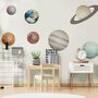 Solar System Sun and Planets Wall Decal Sticker