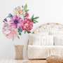 Aquarell Rosa Pfingstrose Tulpe Gänseblümchen Blumenstrauß Wandtattoo