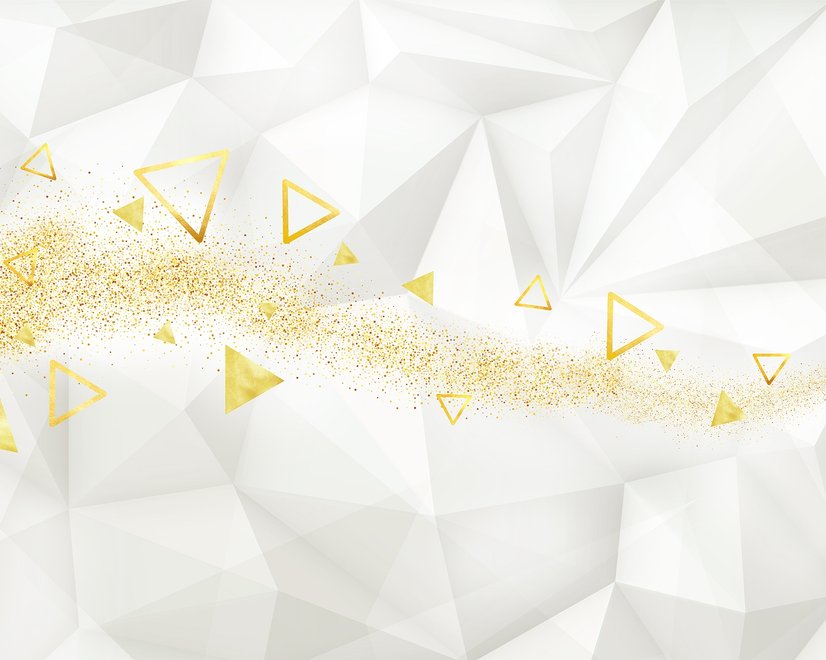 Geometric Yellow Trigon Pattern Wallpaper Mural