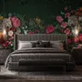 Elegant Tropical Botanical Floral and Leopard Wallpaper 