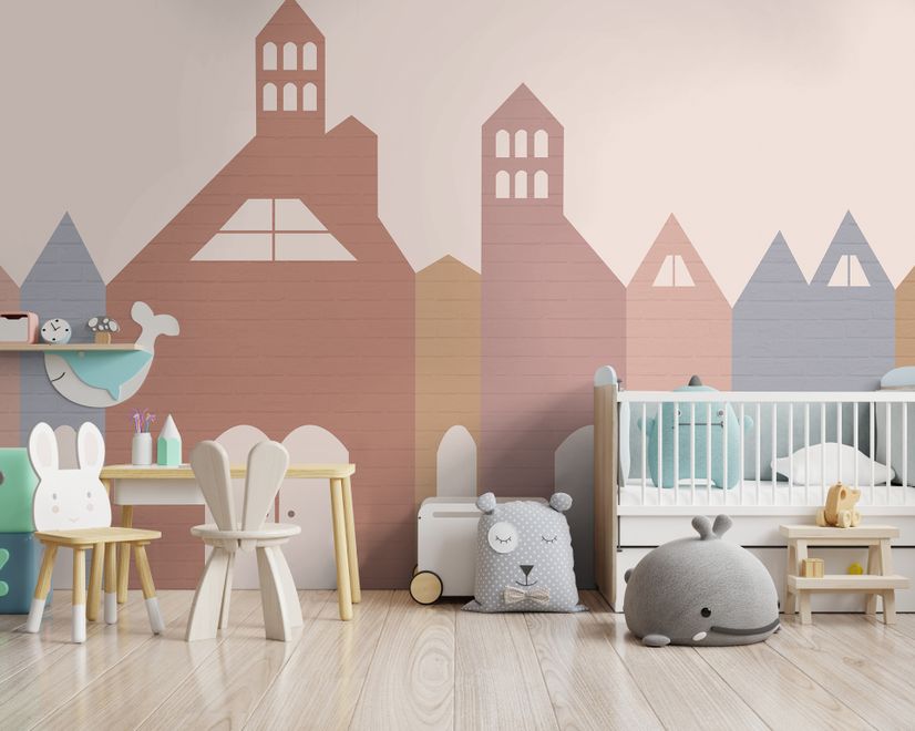 Colorful House Wallpaper Mural