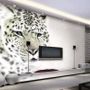 3D Look Monochrome Tiger Wallpaper Mural