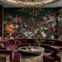 Elegant Tropical Botanical Floral and Leopard Wallpaper 
