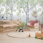 Kids Woodland Animals in the Forest Wallpaper Mural