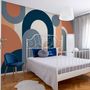 Geometric Arch with Shapes Wallpaper Mural
