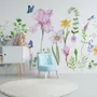 Cartoon Colorful Flower Garden Wallpaper Mural