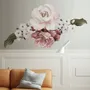 Pink Rose Red Peony Floral Bouqet Wall Decal Sticker