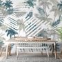Vintage Tropical Leaf Pattern Wallpaper Mural
