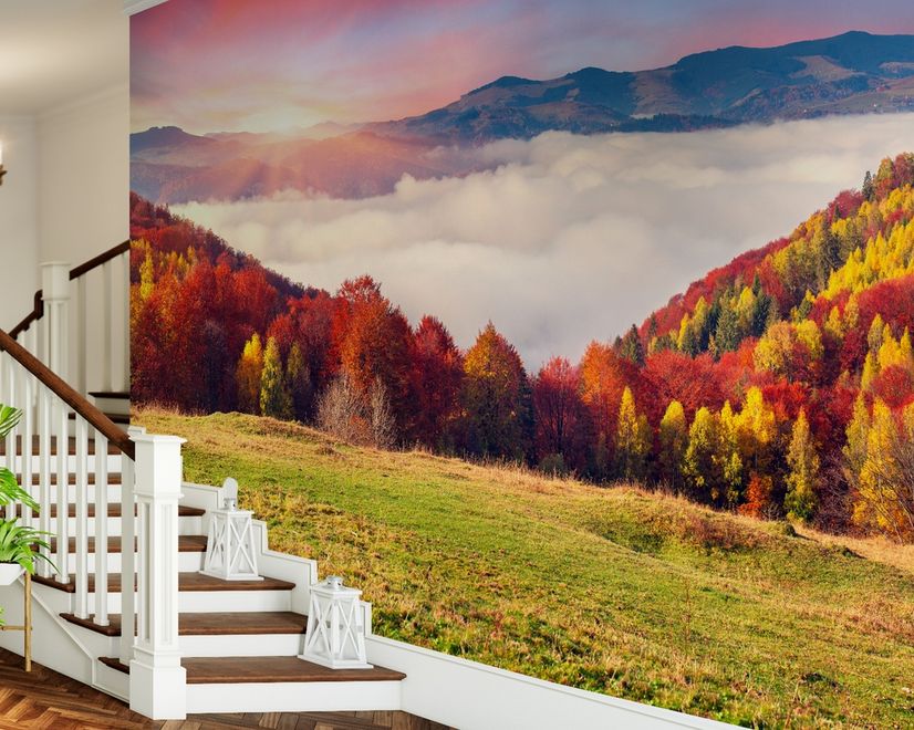 Bunte Natur Herbst Fototapete