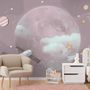Cartoon Planets and Starry Space Wallpaper Mural
