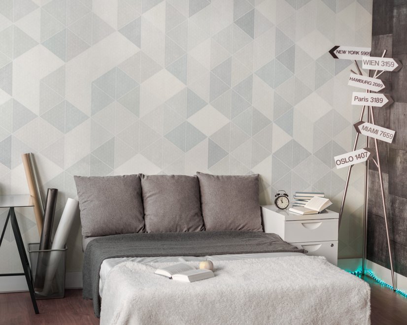 Scandinavian Style Pastel Geometric Design Wallpaper - STYLE 1