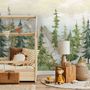 Watercolor Pine Tree Kids Nursery Forest Wallpaper Mural