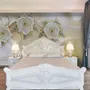 Jewelry Floral with Faux Silk Fabric Wallpaper Mural