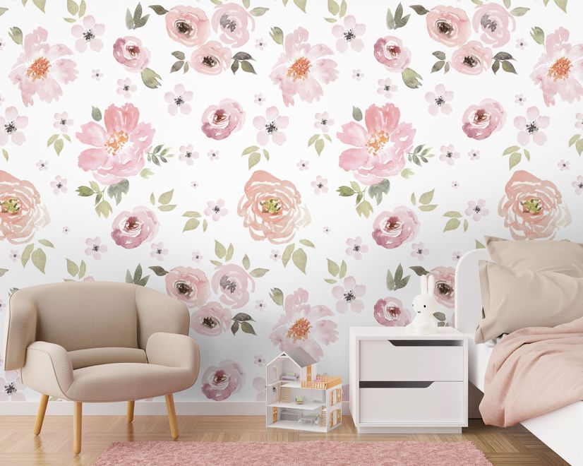 Nursery Watercolor Nursery Wallpaper Mural