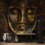 Buddhist Art Gold Style 3D Look Buddha Wallpaper Mural