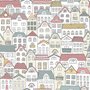 Kinderhandgezeichnete bunte niedliche Haus-Fototapete