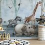 Fototapete Cartoon Wildtiere und Wald