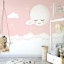 For Baby Sleeping Moon and Clouds Wallpaper Mural