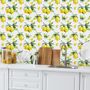 Lemon with Leaf Wallpaper Mural