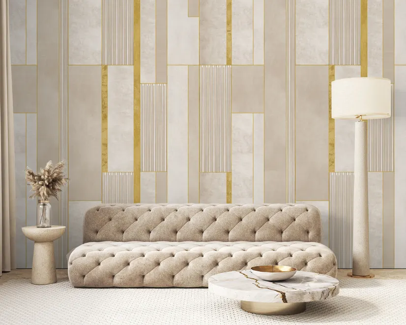 Modern Grunge Tiles Wallpaper Mural