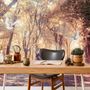 Watercolor Forest and Elk Wallpaper Mural