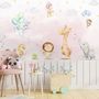 Papier peint animaux de safari jouant pour enfants et bébé