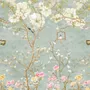 Soft Chinese White Florals with Birds Wallpaper Mural